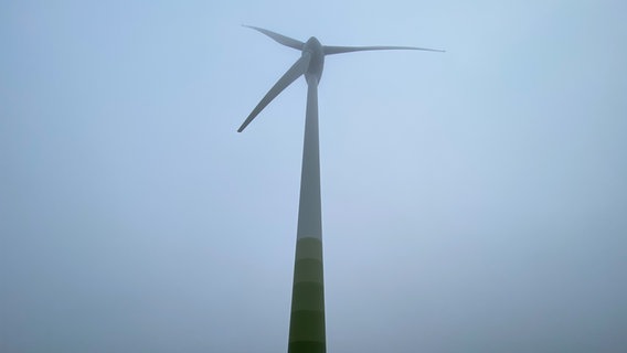 Eine Windkraftanlage in der nähe der Gemeinde Riepsdorf. © NDR Foto: Fabian  Boerger