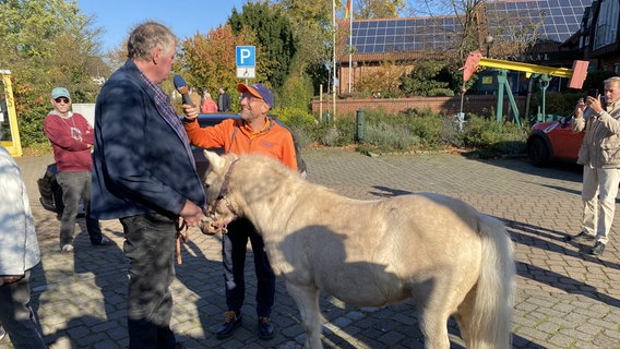 Schorse besucht auf der "Der beste Ort der Welt"-Tour Nienhagen. © NDR Foto: Bernd Drechsler