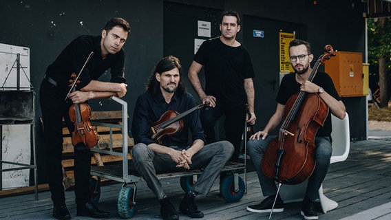 Ensemblebild: Das Atom String Quartet © NDR/Joana Wizmur Foto: Joana Wizmur