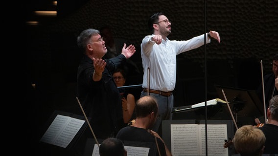 Meisterkurs mit Alan Gilbert in der Elbphilharmonie. © NDR, Lena Mackel Foto: Lena Mackel