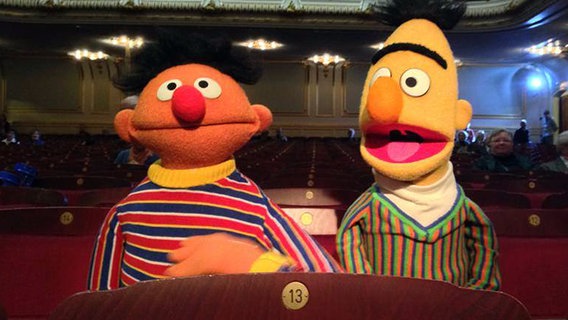 Ernie und Bert im Zuschauerraum der Laeiszhalle © NDR 