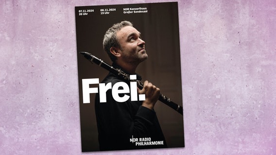 Das Programmheft zum Konzert "Frei" mit Jörg Widmann in der Saison 2024/25 © NDR 