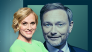 Caren Miosga mit Christian Lindner © ARD 