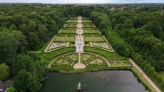 Luftaufnahme Barockgarten Schloss Gottorf © NDR 