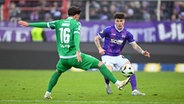 Osnabrücks Niklas Kreuzer (r.) im Zweikampf mit Sandhausens Niklas Kölle © Imago Images 