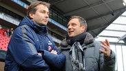 Die Trainer Kasper Hjulmand (l.) und André Breitenreiter © imago/Jan Huebner 