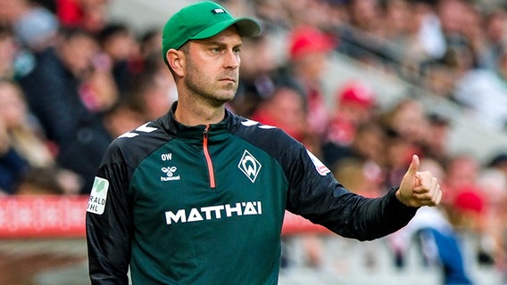 Werder Bremens Trainer Ole Werner © picture alliance / Eibner-Pressefoto | Eibner-Pressefoto/Florian Wiegand 