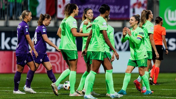 Champions League: VfL Wolfsburg - SC Florenz; 25.09.2024 Jubel zum 2:0 durch Vivien Endemann (VfL Wolfsburg, 25) UEFA Women’s © imago images 