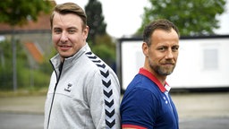 THW-Trainer Filip Jicha (links) und SG-Trainer Maik Machulla