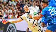 Justus Fischer (Deutschland, 54) im WM-Spiel gegen Tschechien © IMAGO / Eibner 