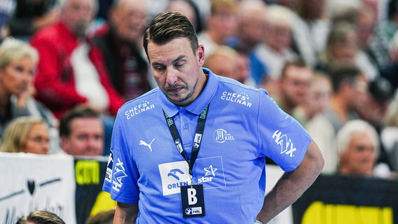 Filip Jicha (THW Kiel, Trainer) GER, THW Kiel vs. MT Melsungen, Handball, Bundesliga, Spieltag, 4, Saison 2024/2025, 26.09.2024 © picture alliance / dpa Foto: Marcel von Fehrn