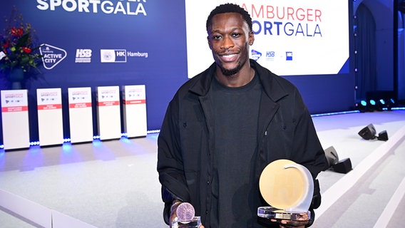 HSV-Sprinter Owen Ansah bei der Hamburger Sportgala © Witters 