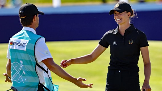 Golferin Esther Henseleit aus Varel (Hamburger Golf-Club) bei Olympia © picture alliance/dpa Foto: Jan Woitas