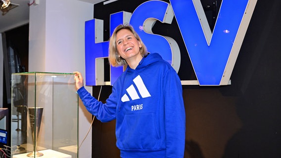 Laura Ludwig im HSV-Museum © Witters 