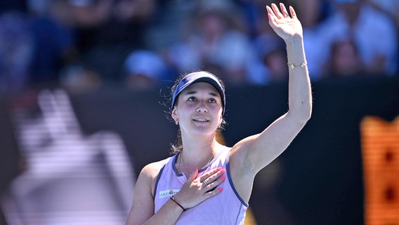 Freude bei der Hamburger Tennisspielerin Eva Lys © IMAGO / AAP 