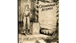 Plakat zu den vom 6. - 15. April 1896 in Athen stattfindenden ersten Olympischen Spielen der Neuzeit © picture-alliance / dpa