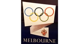 Plakat der Olympischen Spiele von 1956 in Melbourne. © picture-alliance / ASA