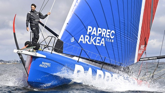 Yoann Richomme an Bord der Paprec Arkea © IMAGO/MAXPPP 