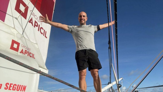 Skipper Damien Seguin bei der Vendée Globe © Vendée Globe Foto: Damien Seguin