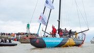 Boris Herrmann auf seiner Malizia in Les Sables-d'Olonne © Olivier Blanchet / Alea 