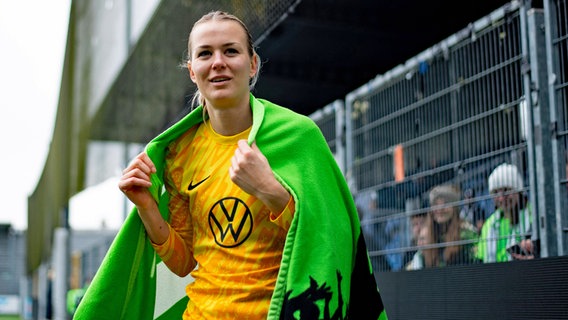 Merle Frohms vom VfL Wolfsburg © IMAGO / Eibner Foto: Memmler