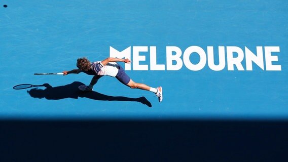 Alexander Zverev 2020 bei den Australian Open in Melbourne © IMAGO / Xinhua 