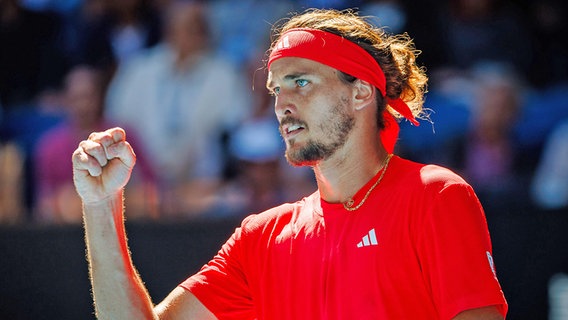 Freude bei Hamburger Tennisprofi Alexander Zverev © IMAGO / Belga 