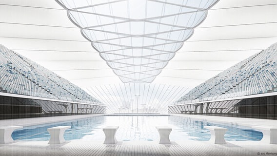 Die geplante Olympia-Schwimmhalle in Hamburg © picture alliance / dpa | KCAP, Kunst + Herbert 