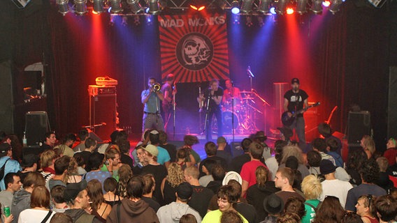 Die Band Mad Monks live im Datscha Hangar auf der Fusion 2011. © imago 