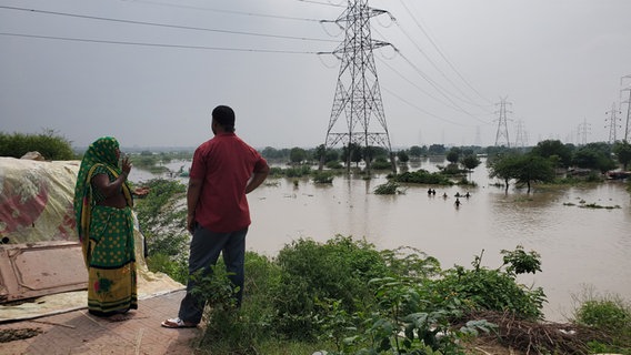 Überschwemmtes Gebiet des Yamuna-Fluss in Neu Delhi in Indien © NDR Foto: Samuel Jackisch